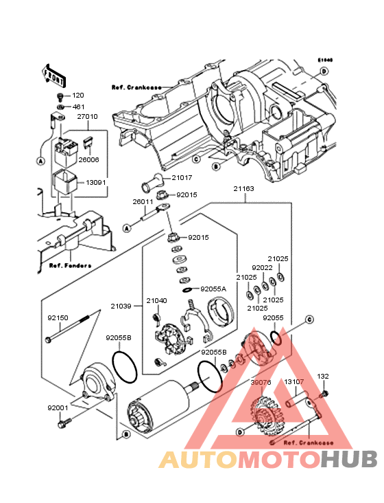 Starter motor/starter clutch