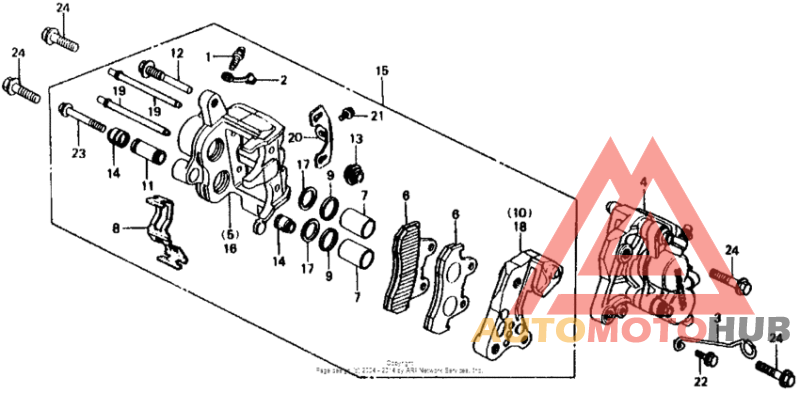 Front brake caliper 81-82