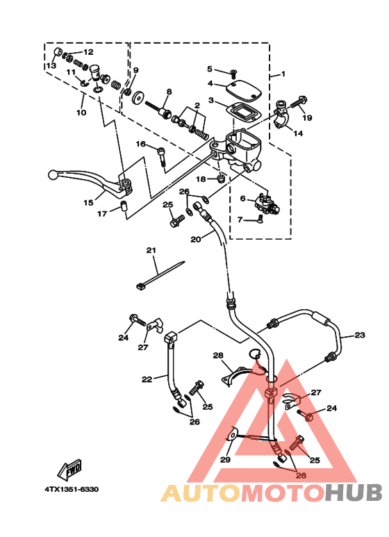 M. cylinder for disk brake