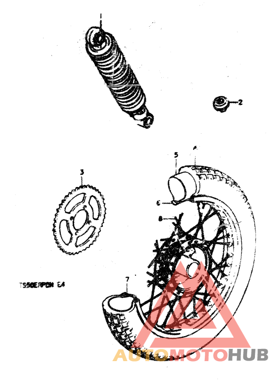 Rear wheel complete assy