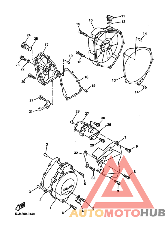 Crankcase cover ass`y  (v