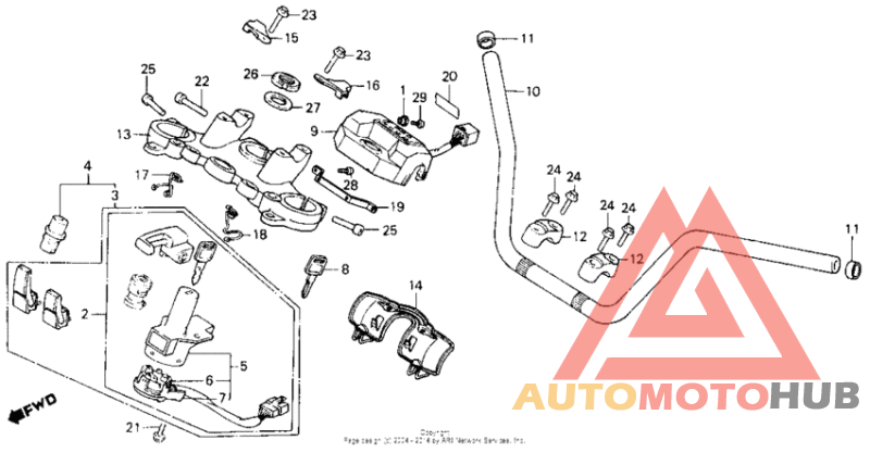 1200/a/ihandlebar + key set 84-85