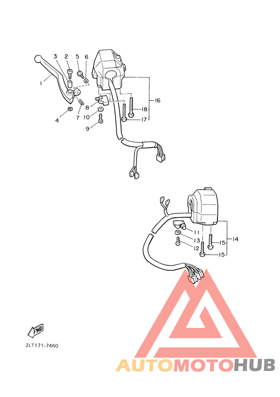 Handle switch. lever