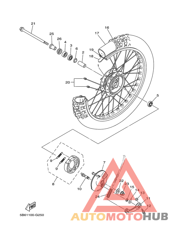 Переднее колесо
