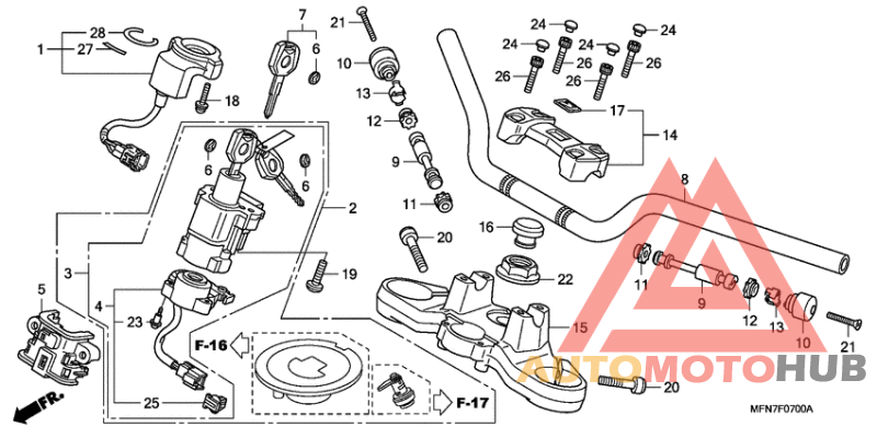 Handle pipe/top bridge