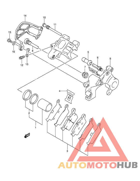 Задний суппорт