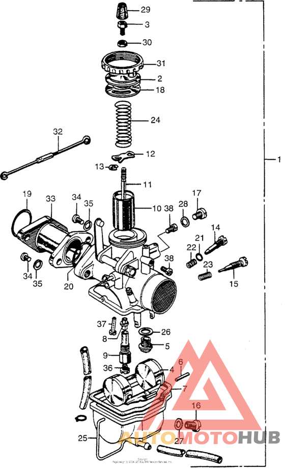 Cl175 right carburetor