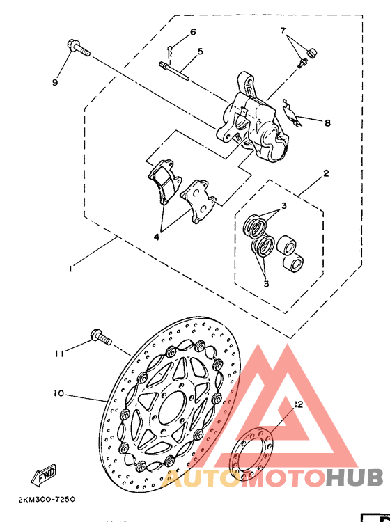 Front brake. caliper