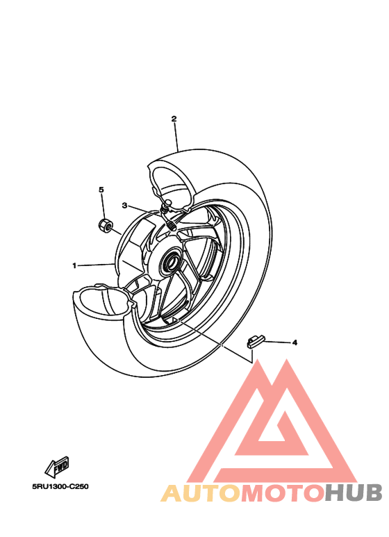 Rear wheel complete assy