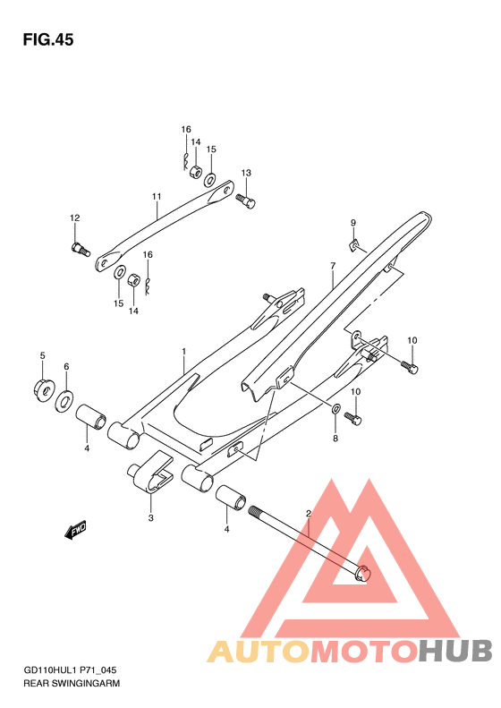 Rear swingingarm