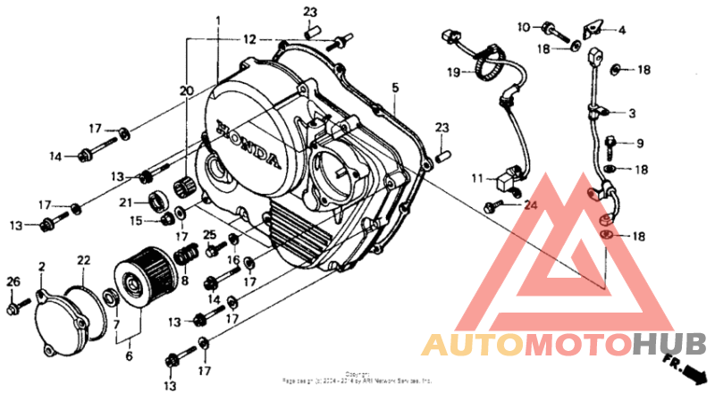 Right crankcase cover 88-92