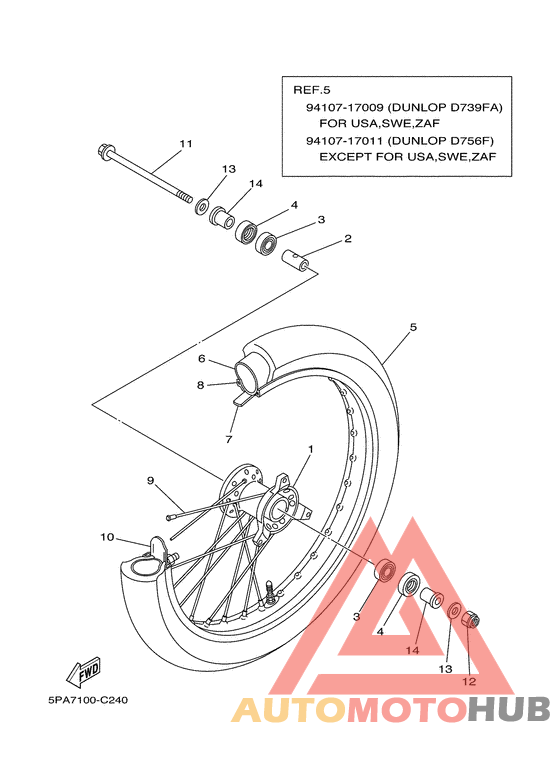 Переднее колесо
