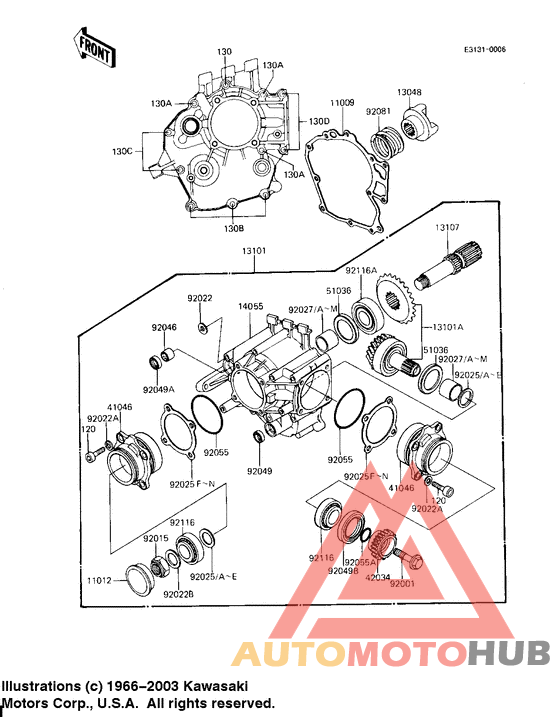 Front bevel gears