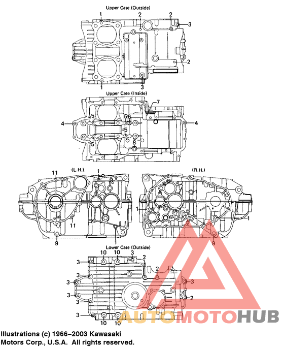 Crankcase bolt & stud pattern