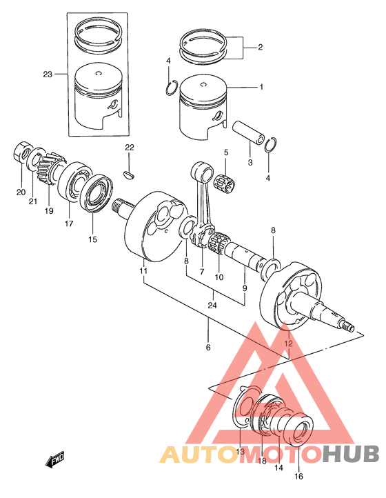 Вал коленчатый
