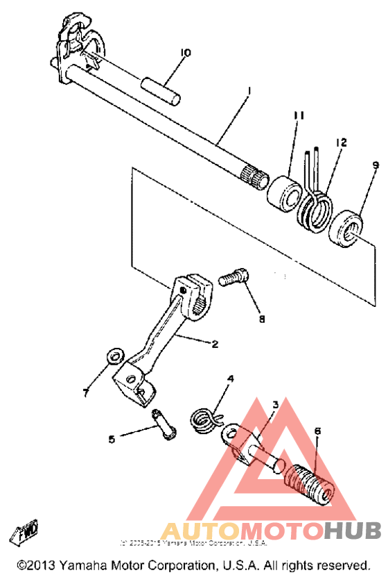 Shift shaft pedal