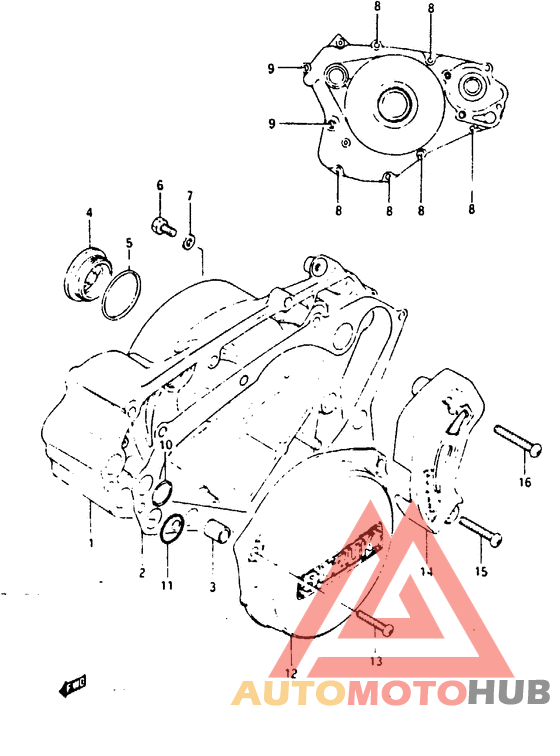 Crankcase cover ass`y  (v