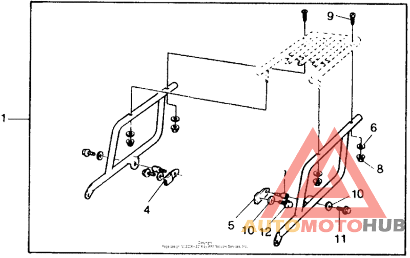 Luggage rack bracket set