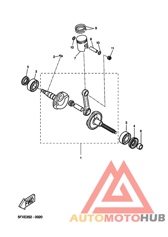 Коленчатый вал и Поршень