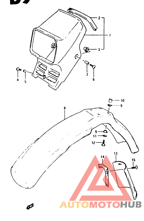 Headlamp cover - front fender