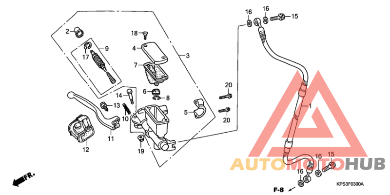 Fr. brake master cylinder