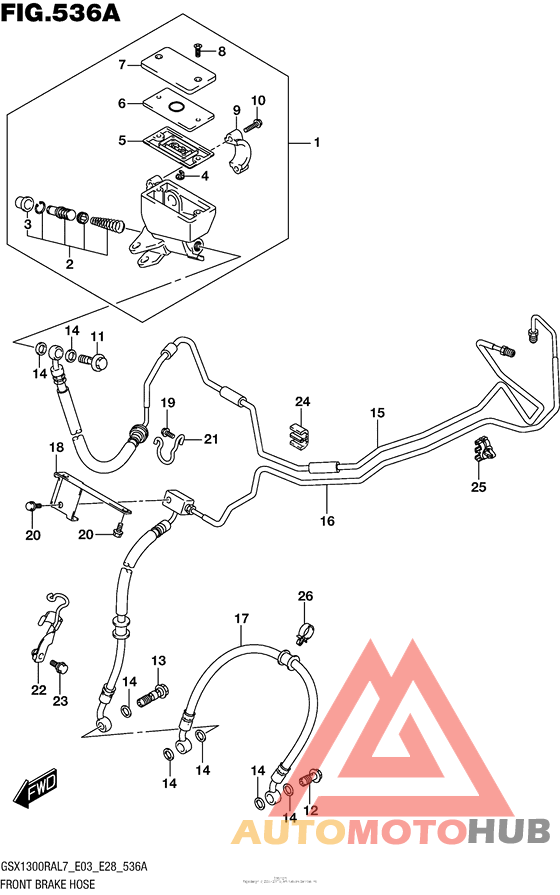 Front Brake Hose (Gsx1300Ral7 E03)