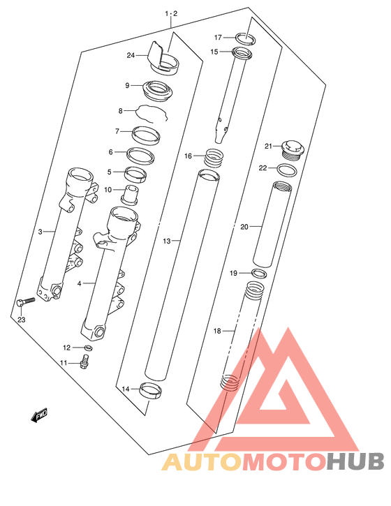 Демпфер передней вилки