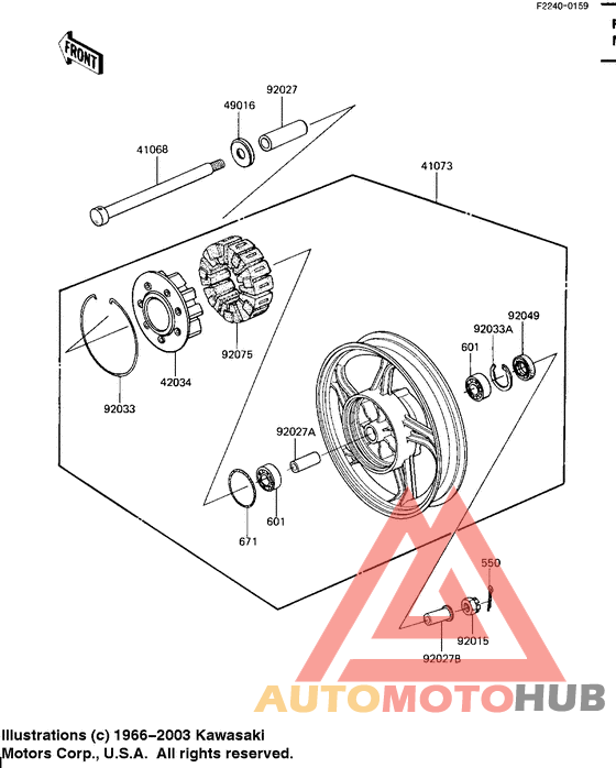 Rear wheel/hub