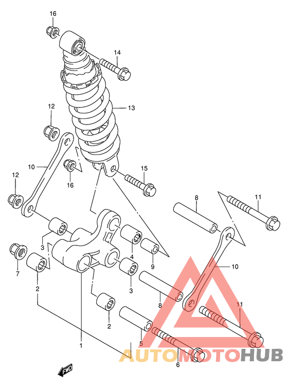 Rear cushio lever