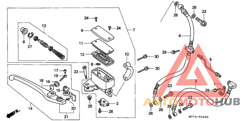 Fr. brake master cylinder