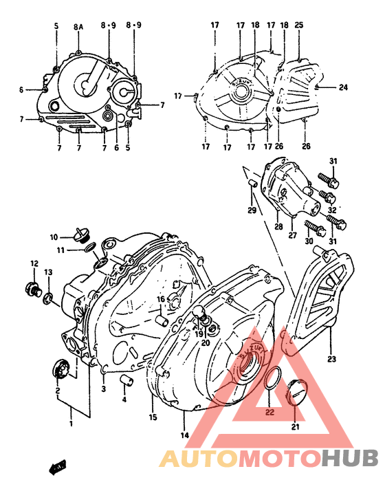 Crankcase cover ass`y  (v