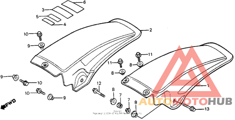 Rear fender 82-83