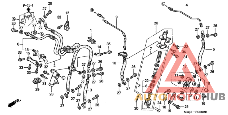 Fr. brake master cylinder