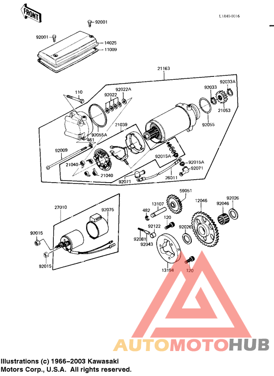 Starter motor/starter clutch