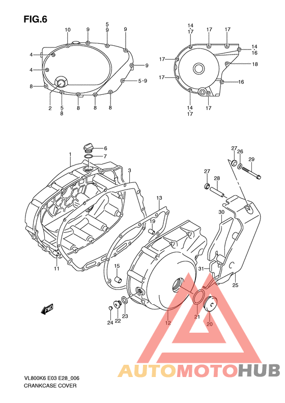 Crankcase cover ass`y  (v