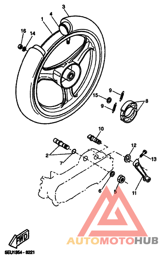 Rear wheel complete assy