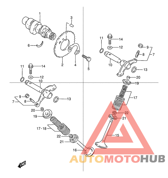 Распределительный вал-клапаны