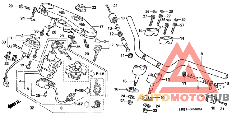 Handle pipe/top bridge