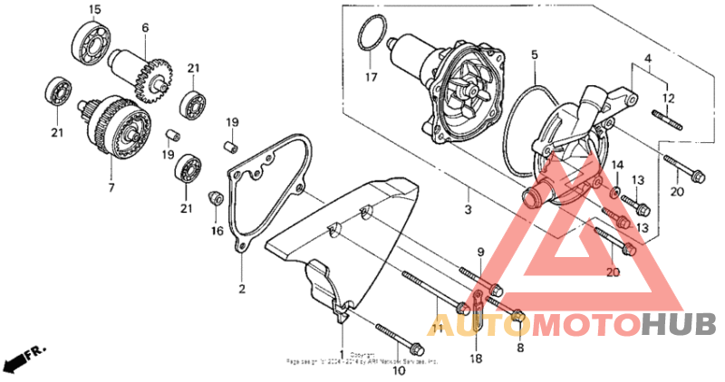Vt1100c2water pump 95-97