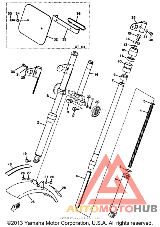 Front fork - front fender