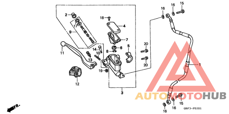 Fr. brake master cylinder