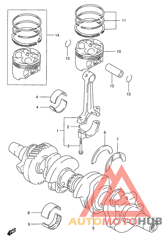 Вал коленчатый