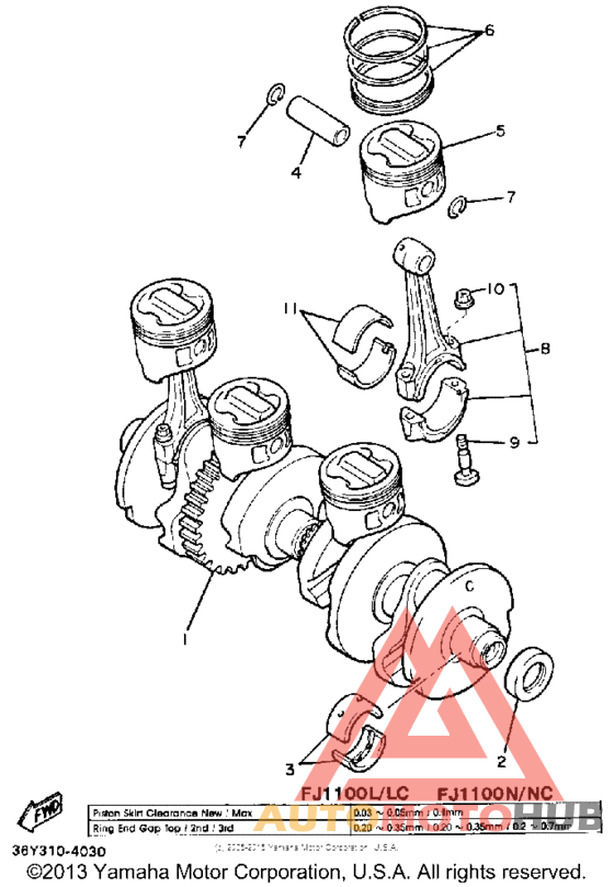 Crankshaft-piston