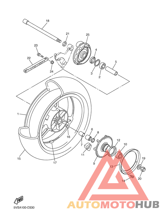 Переднее колесо
