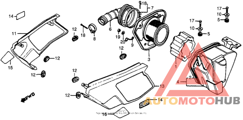 Air cleaner + side cover 83-84