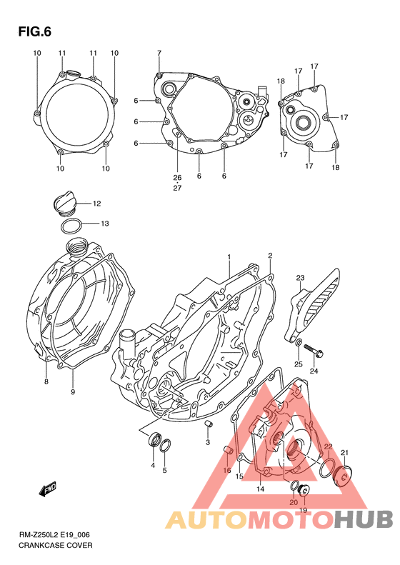 Crankcase cover ass`y  (v