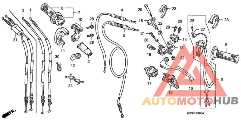 Handle lever/switch/cable