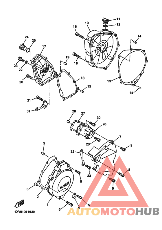 Crankcase cover ass`y  (v