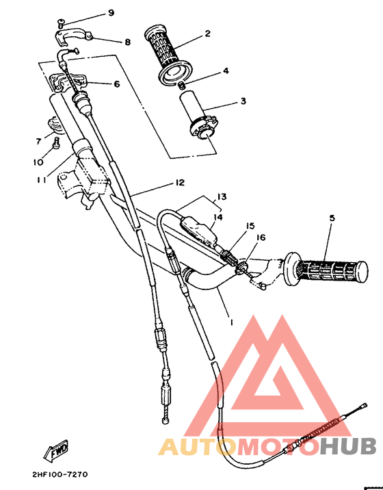 Steering handle. cable