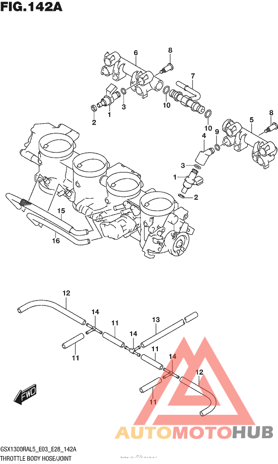 Throttle Body Hose/joint (Gsx1300Ral5 E03)